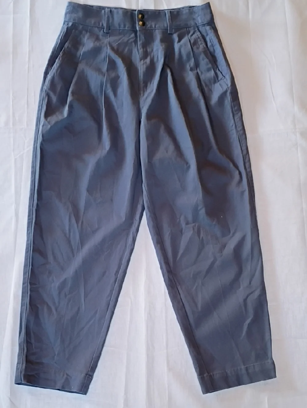 Madewell Women's Slate Blue Pleated Chinos Pants Size 6 New WT